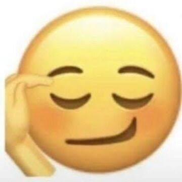 Emoji souriant avec main sur le front, fier de soit