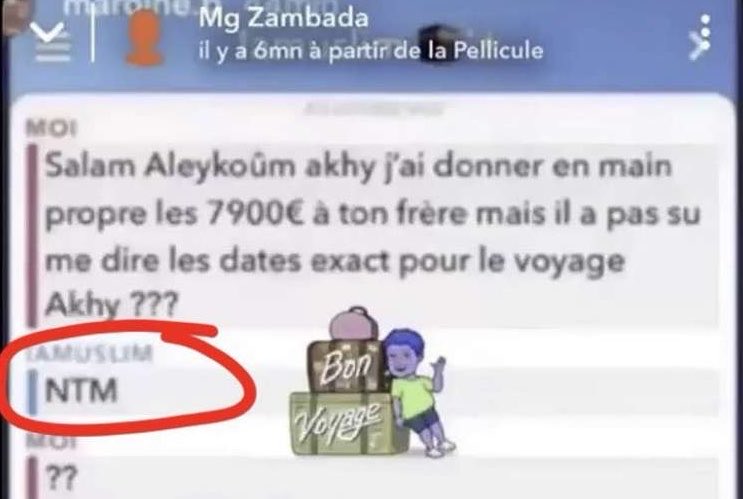 snapchat - NTM (Nique ta mère)
