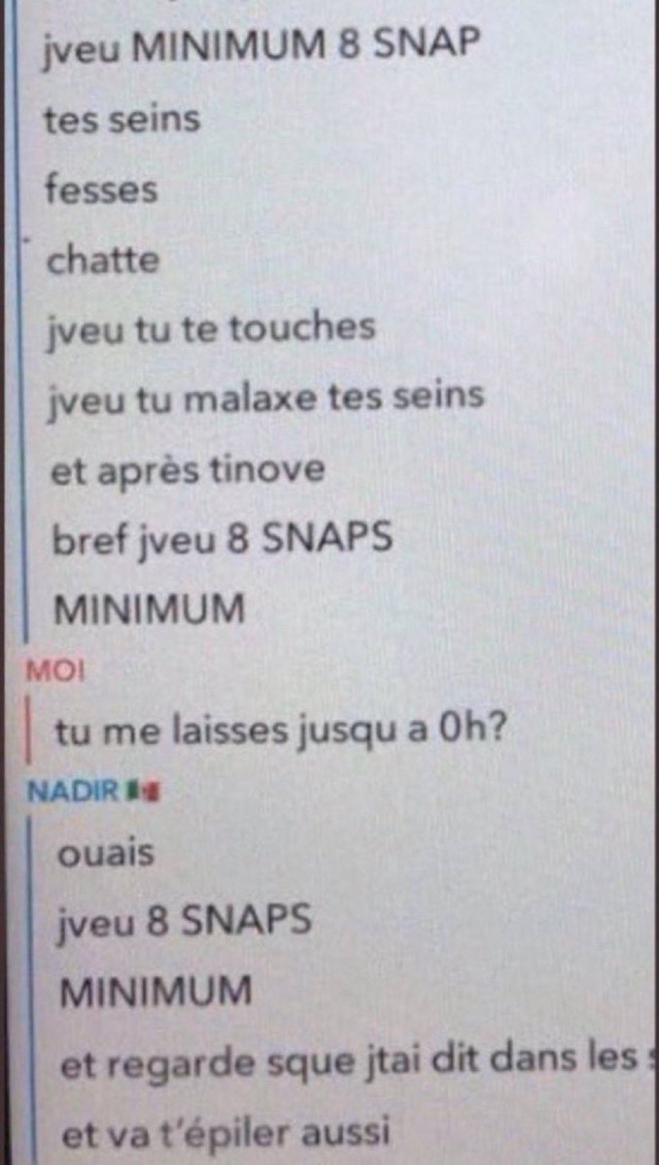 snapchat - jve MINIMUM 8 SNAP, tes seins, fesses, chatte, et après t'inove, bref jveu 8 SNAPS MINIMUM