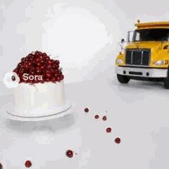 Cerise sur le gâteau, mais avec un camion rempli de cerises