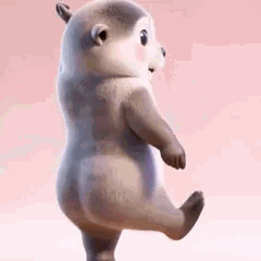 Loutre en 3D qui secoue son fessier en dansant