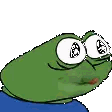 Pepe the frog se léche les lèvres