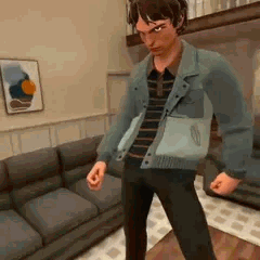 Un personnage de jeu vidéo danse du basin d'un air menaçant