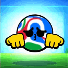 Un émote globe multicolore imite l'emote triste/pleure a son adversaire