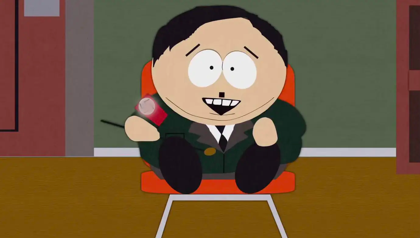 Eric Cartman deguise en Adolf Hitler dans South Park