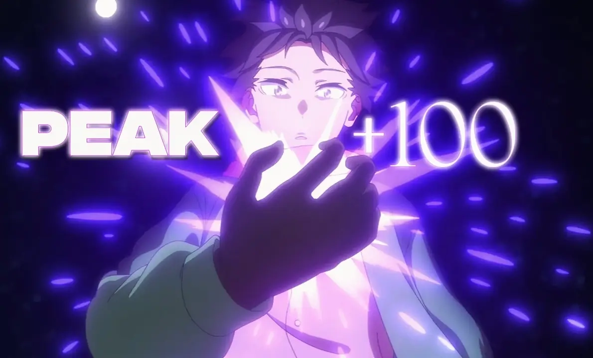 Subaru Natsuki absorbe de l'énergie avec le texte PEAK +100