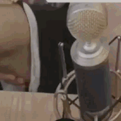 Regelegorila apparaît doucement devant son microphone