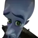 Megamind regarde la camera de tres pres avec pitie