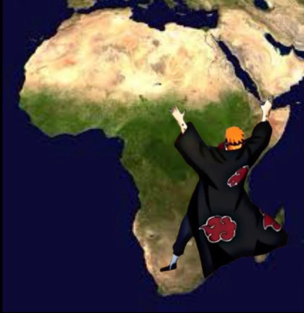 Pain de Naruto invoque Shinra Tensei sur l'Afrique