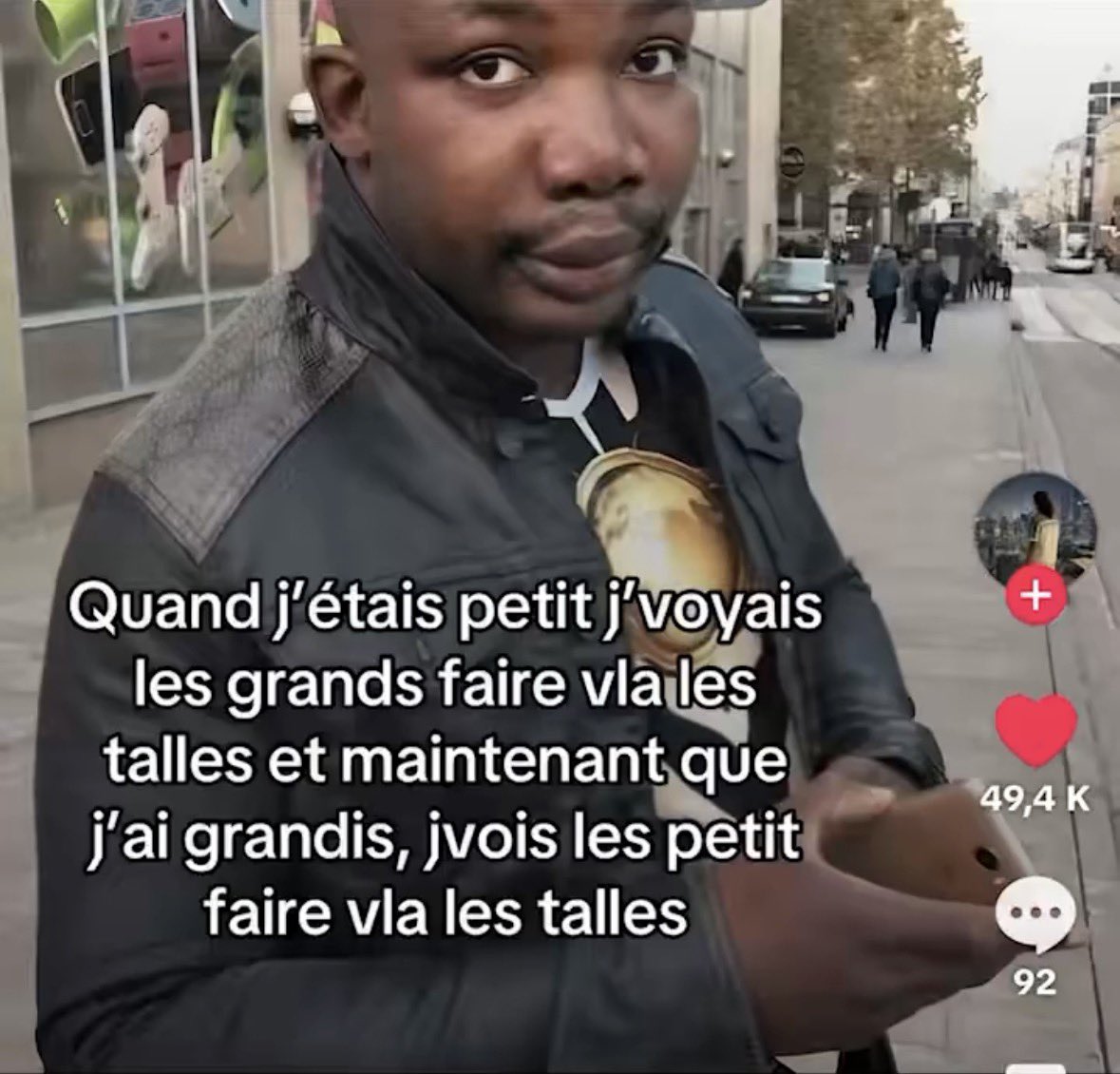 TikTok - Quand j'étais petit j'voyais les grands faire vla les talles et maintenant que j'ai grandis, jvois les petit faire vla les talles