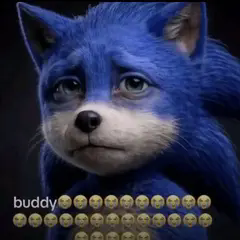 Sonic triste avec une tete réaliste