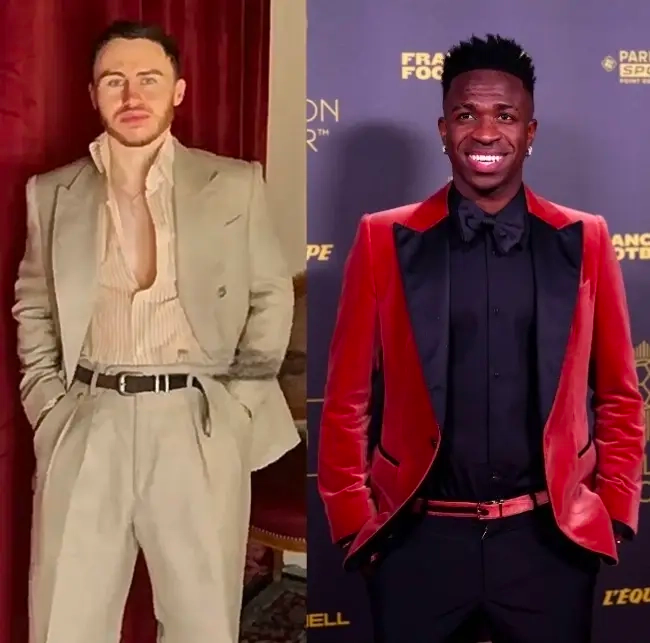Montage Humaine FC et Vinícius Júnior