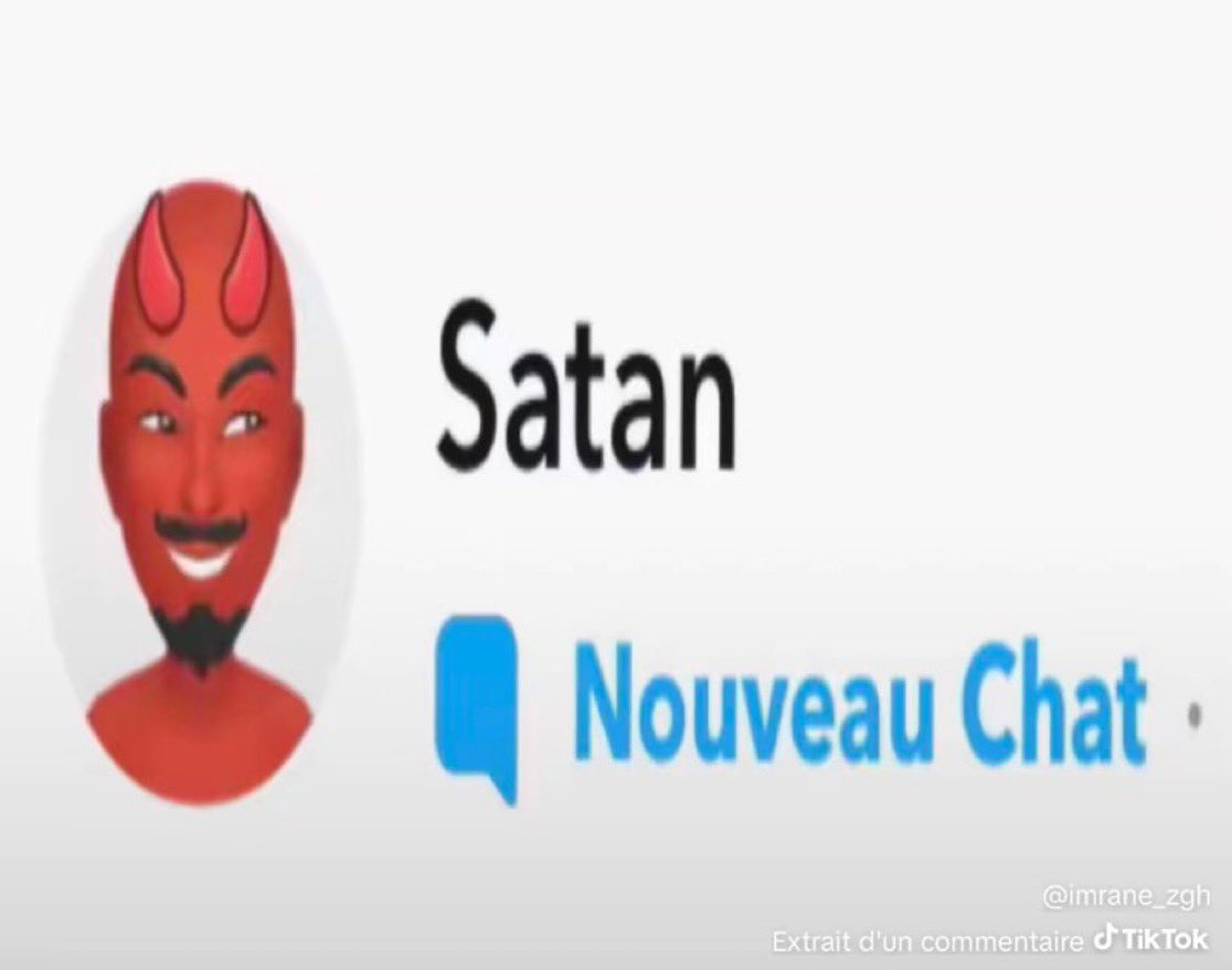 snapchat - Satan qui lance un nouveau chat