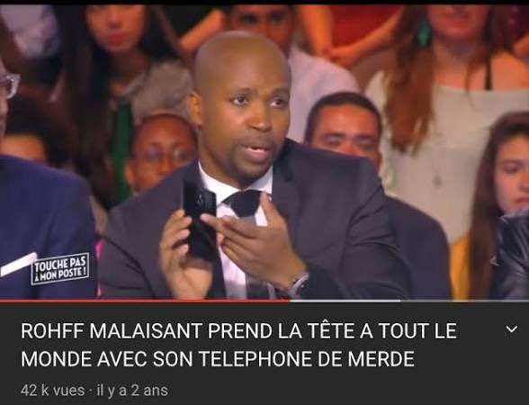 Rohff malaisant prend la tête a tout le monde avec son téléphone de merde