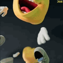 Emoji 3D Joe qui tombe et gesticule