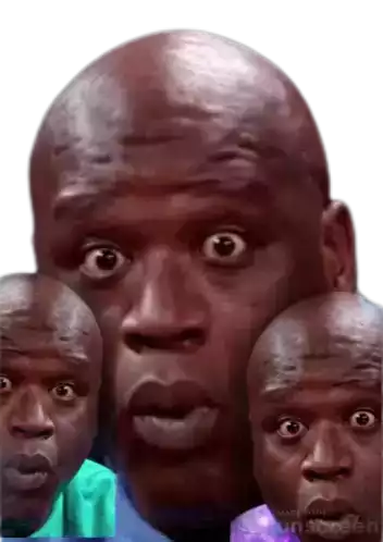 Shaquille O'Neal choqué les yeux écarquillés