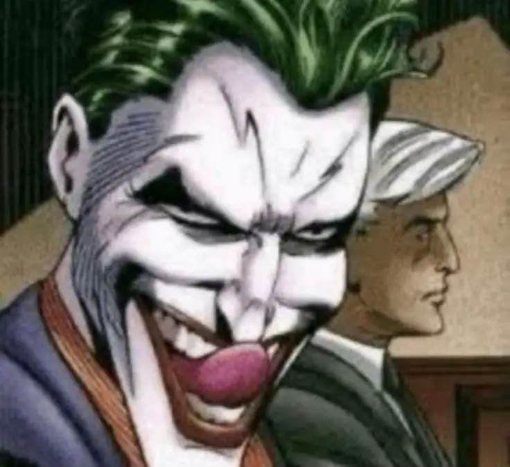 Joker qui sourit en tirant la langue