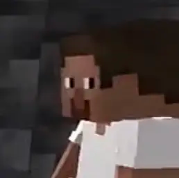 Steve de Minecraft qui regarde sur le côté