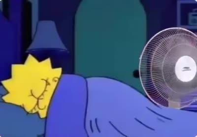 Lisa Simpson sous Ventilateur