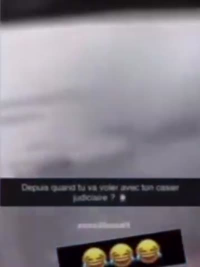 snapchat Un homme avec un casier judiciaire énorme qui récidive pour vol