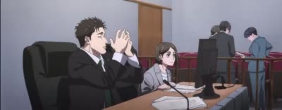 Hiromi Higuruma en plein désespoir et au bout du rouleau face à la charge mentale de son travail d'avocat.