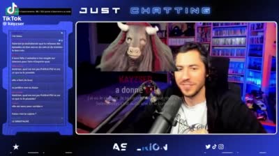 Asterion embarrassé par un don en stream