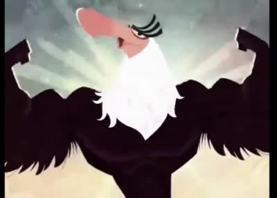 Mighty Eagle montre ses muscles et ses abdos