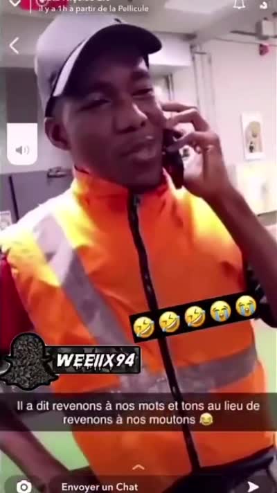 snapchat - Il a dit revenons à nos mots et tons au lieu de revenons à nos moutons
