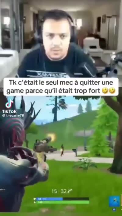 TheKairi78 quitte une partie de Fortnite car il a peur d'être trop fort