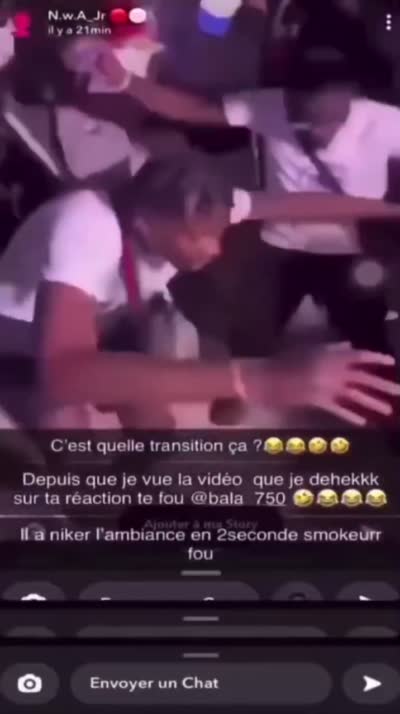 snapchat - DJ gâche la fête avec une transition musicale désastreuse. C'est quelle transition ça ?