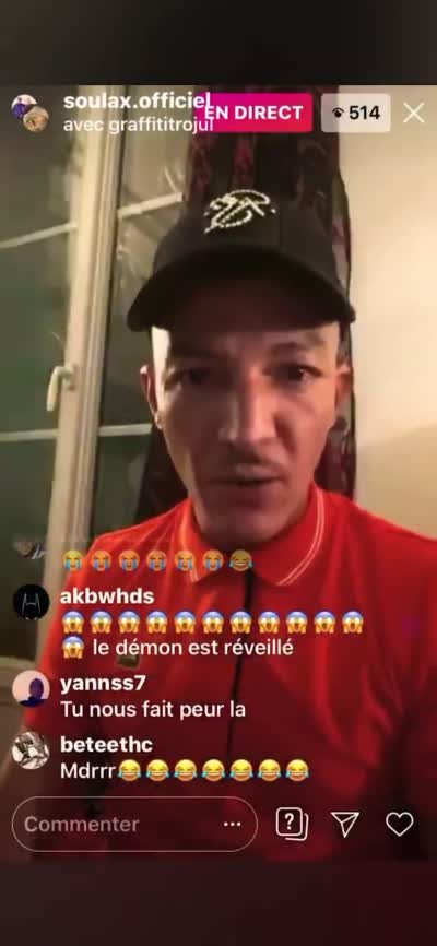 Soulax clash en live Instagram