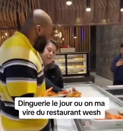 TikTok - Un homme se fait virer d'un buffet a volonte par le patron