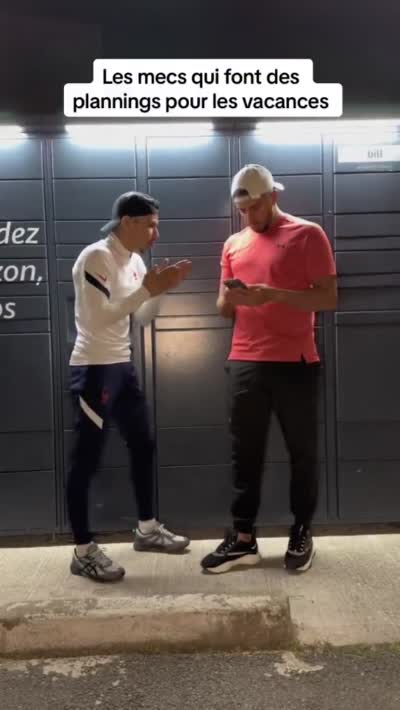 snapchat - Walid Sax Hamza - Les mecs qui font des plannings pour les vacances