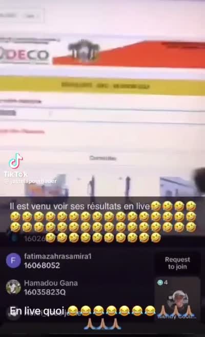 snapchat - Un étudiant découvre qu'il a raté son BAC en direct sur TikTok (on dirait que c'est pas facile hein. Courage. Ça va aller là)