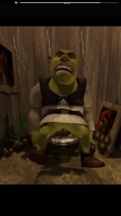 Shrek explose sur ses toilettes