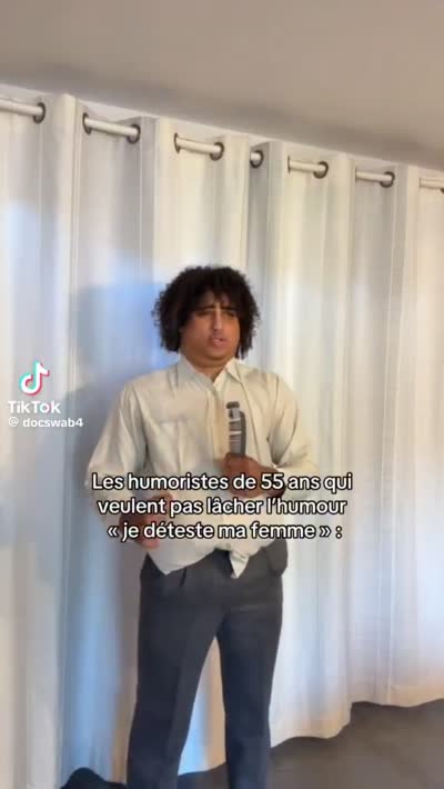 TikTok - Docswab4 - Les humouristes de 55 ans qui veulent pas lâcher l'humour "Je déteste ma femme"