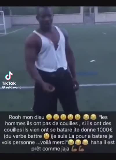 snapchat - Les hommes, les hommes ils ont pas de couilles. Si ils ont des couilles ils viennent on se battre je te donne 1000 euros. Je suis là pour se battre je vois personne.