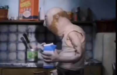 Routine quotidienne d'un homme en pâte à modeler