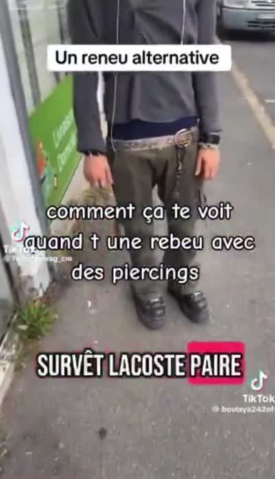 TikTok - Un jeune homme explique son passage du style Lyonnais au style punk