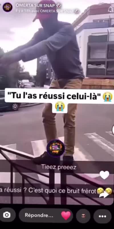 snapchat - Un homme rate son salto arrière mais affirme l'avoir réussi