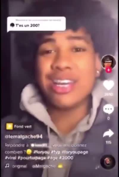 TikTok Jeune homme débile demande quel âge on lui donne