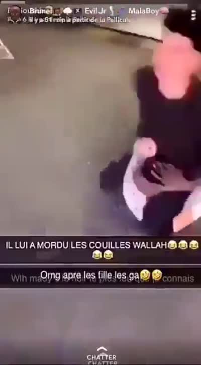 snapchat - Il lui a mordu les couilles wallah