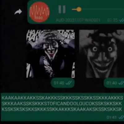 Un internaute envoie un rire de Joker en note vocale WhatsApp