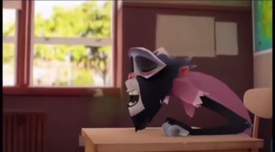 Gumball inhale la mauvaise haleine de Mademoiselle Simian